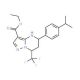 ethyl 5-(4-isopropylphenyl)-7-(trifluoromethyl)-4,5,6,7-tetrahydropyrazolo[1,5-a]pyrimidine-3-carboxylate - chemical structur