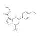 ethyl 5-(4-methoxyphenyl)-7-(trifluoromethyl)-4,5,6,7-tetrahydropyrazolo[1,5-a]pyrimidine-3-carboxylate - chemical structure