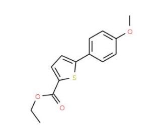 Ethyl 5-(4-methoxyphenyl)thiophene-2-carboxylate (CAS 13858-71-4) - chemical structure image
