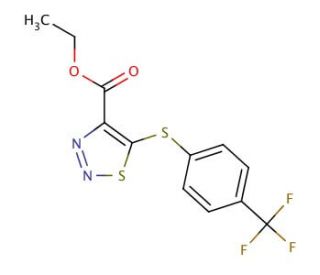 Ethyl 5-[4-(trifluoromethyl)phenylthio]-1,2,3-thiadiazole-4-carboxylate - chemical structure image
