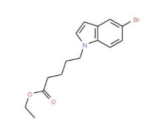 Ethyl 5-(5-bromo-1H-indol-1-yl)pentanoate (CAS 1065074-72-7) - chemical structure image