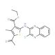 ethyl 5-acetyl-2-[(3-chloroquinoxalin-2-yl)amino]-4-methylthiophene-3-carboxylate - chemical structure image