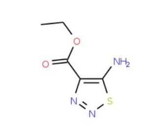 Ethyl 5-amino-1,2,3-thiadiazole-4-carboxylate (CAS 6440-02-4) - chemical structure image