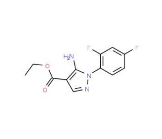 Ethyl 5-amino-1-(2,4-difluorophenyl)-1H-pyrazole-4-carboxylate (CAS 138907-72-9) - chemical structure image