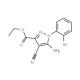 Ethyl 5-amino-1-(2-bromophenyl)-4-cyanopyrazole-3-carboxylate (CAS 1150163-97-5) - chemical structure image