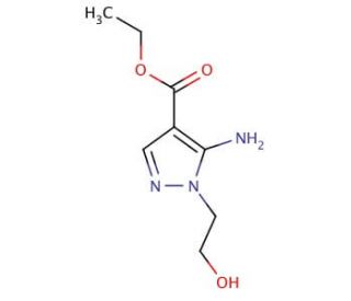 Ethyl 5-amino-1-(2-hydroxyethyl)pyrazole-4-carboxylate (CAS 58046-49-4) - chemical structure image