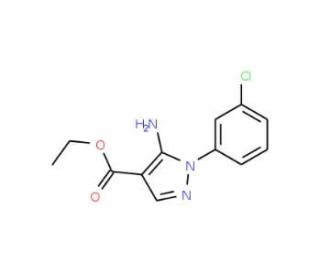 ethyl 5-amino-1-(3-chlorophenyl)-1H-pyrazole-4-carboxylate (CAS 15001-08-8) - chemical structure image