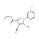 Ethyl 5-amino-1-(3-chlorophenyl)-4-cyanopyrazole-3-carboxylate (CAS 96734-87-1) - chemical structure image