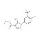Ethyl 5-amino-1-[4-bromo-3-(trifluoromethyl)-phenyl]-1H-pyrazole-4-carboxylate - chemical structure image