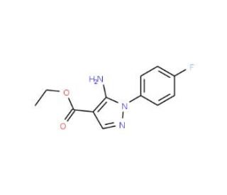 Ethyl 5-amino-1-(4-fluorophenyl)pyrazole-4-carboxylate (CAS 138907-68-3) - chemical structure image