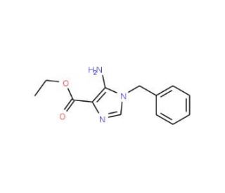 Ethyl 5-amino-1-benzyl-1H-imidazole-4-carboxylate (CAS 6497-03-6) - chemical structure image