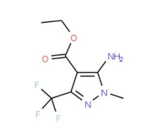 Ethyl 5-amino-1-methyl-3-(trifluoromethyl)-1H-pyrazole-4-carboxylate (CAS 317806-48-7) - chemical structure image