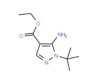 ethyl 5-amino-1-tert-butyl-1H-pyrazole-4-carboxylate (CAS 112779-14-3) - chemical structure image