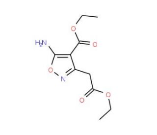 Ethyl 5-amino-3-(2-ethoxy-2-oxoethyl)isoxazole-4-carboxylate - chemical structure image