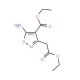 Ethyl 5-amino-3-(2-ethoxy-2-oxoethyl)isoxazole-4-carboxylate - chemical structure image
