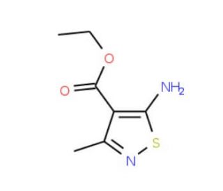 Ethyl 5-amino-3-methylisothiazole-4-carboxylate (CAS 34859-65-9) - chemical structure image