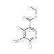 Ethyl 5-amino-4,6-dichloronicotinate (CAS 154012-16-5) - chemical structure image
