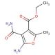 ethyl 5-amino-4-(aminocarbonyl)-2-methyl-3-furoate - chemical structure image