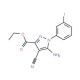 Ethyl 5-amino-4-cyano-1-(3-iodophenyl)pyrazole-3-carboxylate (CAS 1150164-66-1) - chemical structure image