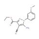 Ethyl 5-amino-4-cyano-1-(3-methoxyphenyl)pyrazole-3-carboxylate (CAS 1150164-14-9) - chemical structure image