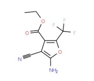 ethyl 5-amino-4-cyano-2-(trifluoromethyl)furan-3-carboxylate - chemical structure image