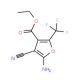 ethyl 5-amino-4-cyano-2-(trifluoromethyl)furan-3-carboxylate - chemical structure image