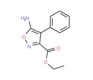 ethyl 5-amino-4-phenylisoxazole-3-carboxylate (CAS 53983-15-6) - chemical structure image