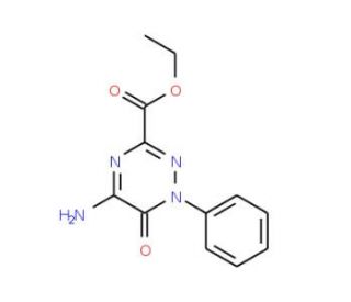 ethyl 5-amino-6-oxo-1-phenyl-1,6-dihydro-1,2,4-triazine-3-carboxylate (CAS 127720-99-4) - chemical structure image