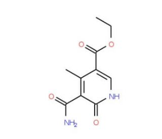 Ethyl 5-(aminocarbonyl)-4-methyl-6-oxo-1,6-dihydro-3-pyridinecarboxylate - chemical structure image