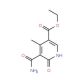 Ethyl 5-(aminocarbonyl)-4-methyl-6-oxo-1,6-dihydro-3-pyridinecarboxylate - chemical structure image