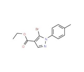 Ethyl 5-bromo-1-(4-methylphenyl)-1H-pyrazole-4-carboxylate - chemical structure image