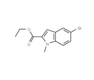 Ethyl 5-bromo-1-methyl-1H-indole-2-carboxylate (CAS 91844-20-1) - chemical structure image