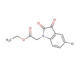 Ethyl (5-bromo-2,3-dioxo-2,3-dihydro-1H-indol-1-yl)acetate - chemical structure image