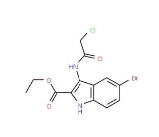 Ethyl 5-bromo-3-[(chloroacetyl)amino]-1H-indole-2-carboxylate - chemical structure image