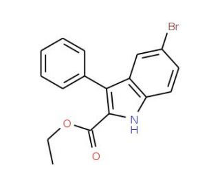 Ethyl 5-bromo-3-phenyl-1H-indole-2-carboxylate - chemical structure image
