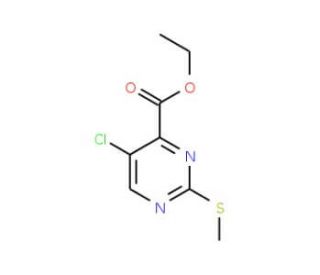 ethyl 5-chloro-2-(methylthio)pyrimidine-4-carboxylate (CAS 74840-35-0) - chemical structure image