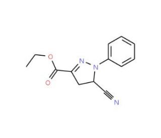 ethyl 5-cyano-1-phenyl-4,5-dihydro-1H-pyrazole-3-carboxylate - chemical structure image
