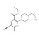 Ethyl 5-cyano-2-[4-(2-hydroxyethyl)piperazino]-6-methylnicotinate - chemical structure image