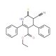 Ethyl 5-cyano-2,4-diphenyl-6-thioxo-1,4,5,6-tetrahydro-3-pyridinecarboxylate (CAS 105199-50-6) - chemical structure image
