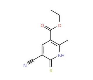 ethyl 5-cyano-6-mercapto-2-methylnicotinate (CAS 113858-90-5) - chemical structure image