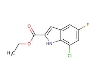 Ethyl-5-fluoro-7-chloro-indole-2-carboxylate - chemical structure image