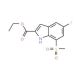 Ethyl 5-fluoro-7-(methylsulfonyl)-1H-indole-2-carboxylate - chemical structure image