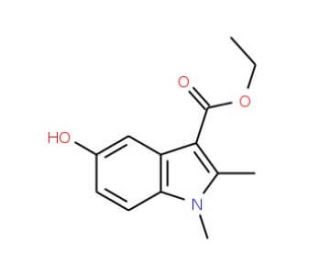 Ethyl 5-hydroxy-1,2-dimethyl-1H-indole-3-carboxylate (CAS 15574-49-9) - chemical structure image