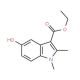 Ethyl 5-hydroxy-1,2-dimethyl-1H-indole-3-carboxylate (CAS 15574-49-9) - chemical structure image