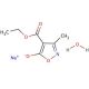 Ethyl 5-hydroxy-3-methyl-4-isoxazolecarboxylate sodium salt hydrate (CAS 207291-72-3) - chemical structure image