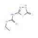 ethyl 5-mercapto-1,3,4-thiadiazol-2-ylcarbamate - chemical structure image