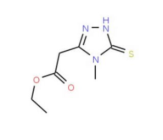 ethyl (5-mercapto-4-methyl-4H-1,2,4-triazol-3-yl)acetate - chemical structure image