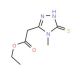 ethyl (5-mercapto-4-methyl-4H-1,2,4-triazol-3-yl)acetate - chemical structure image
