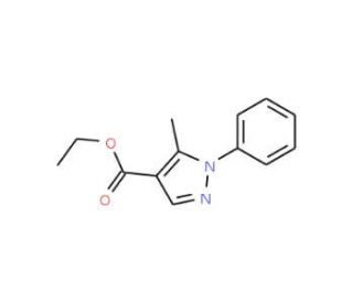 Ethyl-5-methyl-1-phenyl-1H-pyrazole-4-carboxylate (CAS 89193-16-8) - chemical structure image