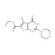 ethyl 5-methyl-2-(morpholin-4-yl)-4-oxo-3H,4H-thieno[2,3-d]pyrimidine-6-carboxylate - chemical structure image